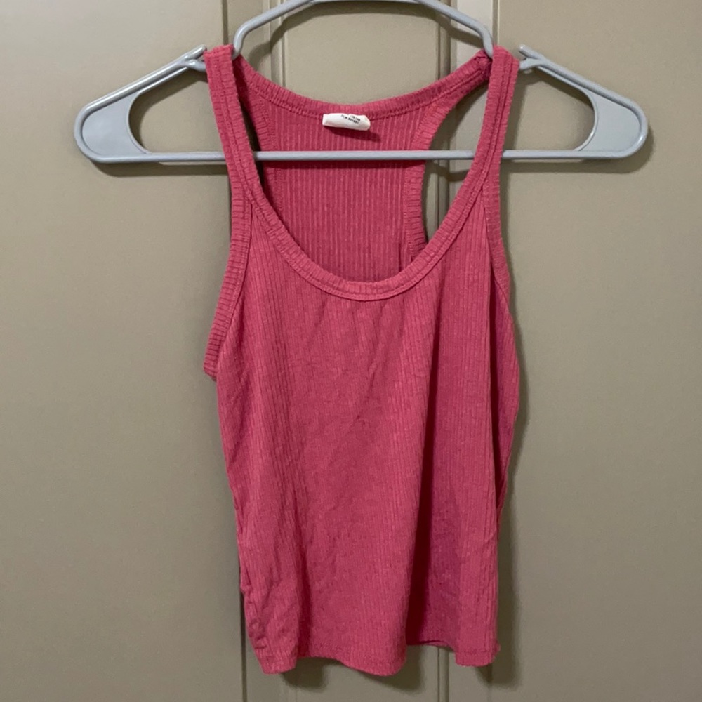 Pink racer back top